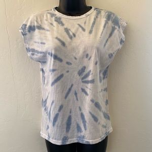 Vibe’n Tie dye White and Blue Top Size XS